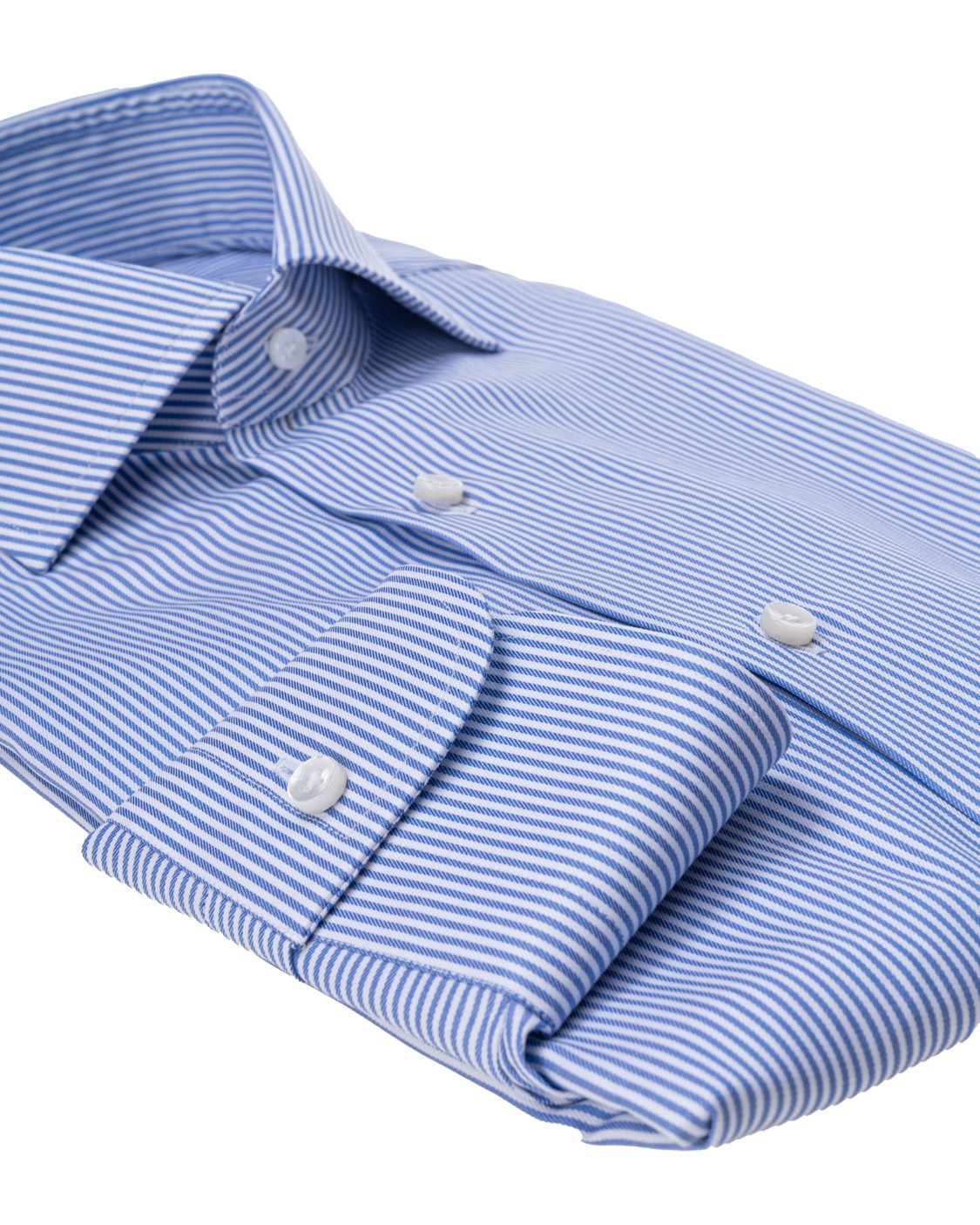 shop BARBA  Camicia: Barba camicia in cotone a righe celesti e bianche.
Bottoni in madre perla.
Slim fit.
Colletto alla francese.
Composizione: 100% cotone.
Fabbricato in Italia.. 30112-02 CELESTE number 6271600